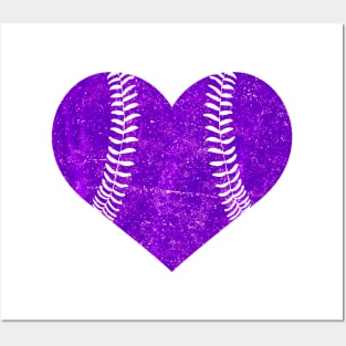 Baseball Heart Softball Mom Matching Team Posters and Art